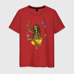 Нирвана инопланетной женщины – Мужская футболка хлопок с принтом купить со скидкой в -20%