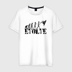 Сноуборд эволюция – Мужская футболка хлопок с принтом купить со скидкой в -20%