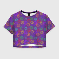 Мантра ОМ - (Аум) – Женская футболка Crop-top 3D с принтом купить
