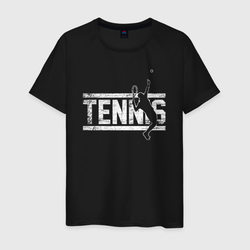 Tennis белое лого – Мужская футболка хлопок с принтом купить со скидкой в -20%