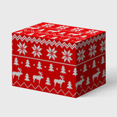 Коробка с принтом Новогодняя коробка для кружки упаковочная для любого человека, вид сзади №1. Цвет основы: красный