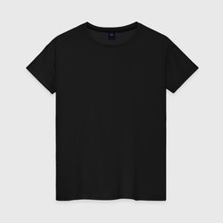 Черная базовая 2 – Женская футболка хлопок с принтом купить со скидкой в -20%