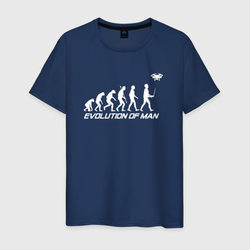 Эволюция дроновода  – Мужская футболка хлопок с принтом купить со скидкой в -20%