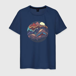 Горный Восход – Мужская футболка хлопок с принтом купить со скидкой в -20%