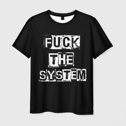 Fuck the system – Мужская футболка 3D с принтом купить со скидкой в -26%