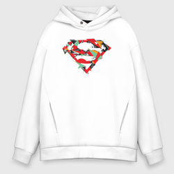 Logo Superman – Мужское худи Oversize хлопок с принтом купить со скидкой в -21%