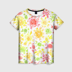 Цитрусовый взрыв – Женская футболка 3D с принтом купить со скидкой в -23%