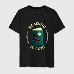 Reading is fun! – Мужская футболка хлопок с принтом купить со скидкой в -20%