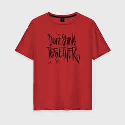 Don't starve logo – Женская футболка хлопок Oversize с принтом купить со скидкой в -16%