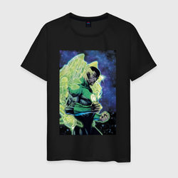 Зеленый Фонарь Джон Стюарт – Мужская футболка хлопок с принтом купить со скидкой в -20%