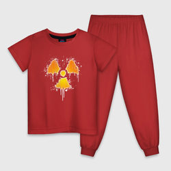 Radioactive symbol – Детская пижама хлопок с принтом купить со скидкой в -9%