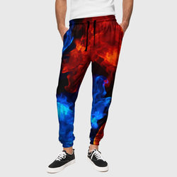 Огонь - Вода / Инь - Янь  – Мужские брюки 3D с принтом купить