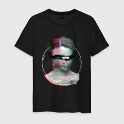 Vaporwave Glitch Reality is an illusion – Мужская футболка хлопок с принтом купить со скидкой в -20%
