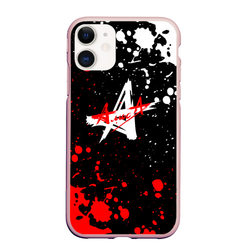 алиса / брызги красок (белый - красный) – Чехол для iPhone 11 матовый с принтом купить