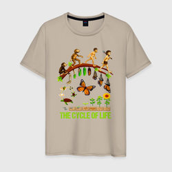 Цикл жизни (эволюция) – Мужская футболка хлопок с принтом купить со скидкой в -20%
