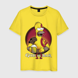 Homer god of bar – Мужская футболка хлопок с принтом купить со скидкой в -20%
