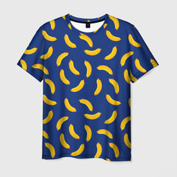 Banana style Банана стайл, веселый банановый паттерн на синем фоне – Мужская футболка 3D с принтом купить со скидкой в -23%