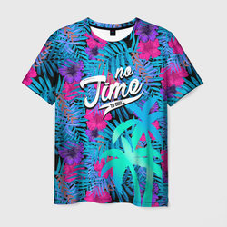 No Time To Chill | Тропический узор – Мужская футболка 3D с принтом купить со скидкой в -23%