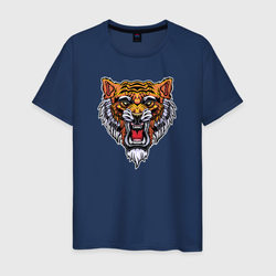 Тигриная морда – Мужская футболка хлопок с принтом купить со скидкой в -20%