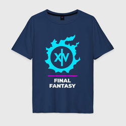Символ Final Fantasy в неоновых цветах – Мужская футболка хлопок Oversize с принтом купить со скидкой в -16%