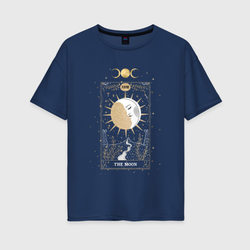 Карта Таро луна эзотерика мистика – Женская футболка хлопок Oversize с принтом купить со скидкой в -16%