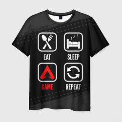 Eat, Sleep, Apex Legends, Repeat – Мужская футболка 3D с принтом купить со скидкой в -26%