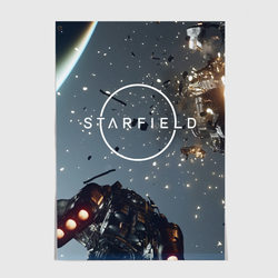 Космический бой в Starfield – Постер с принтом купить