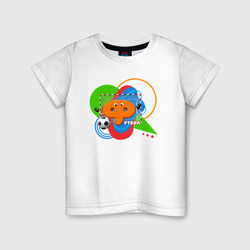 Футбол в Буквогороде – Детская футболка хлопок с принтом купить со скидкой в -20%