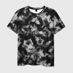 Черно-белый абстрактный камуфляж – Мужская футболка 3D с принтом купить со скидкой в -26%