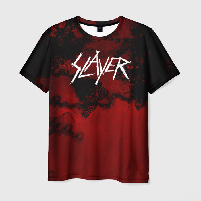 Мужская футболка с принтом World Painted Blood — Slayer, вид спереди №1