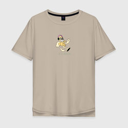 ЭКО дизайн с бананом в стиле ретро  – Мужская футболка хлопок Oversize с принтом купить со скидкой в -16%