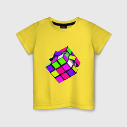 Кубик Рубика маслом – Детская футболка хлопок с принтом купить со скидкой в -20%
