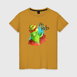 Ай нанэ \ танцующий кактус – Женская футболка хлопок с принтом купить со скидкой в -20%