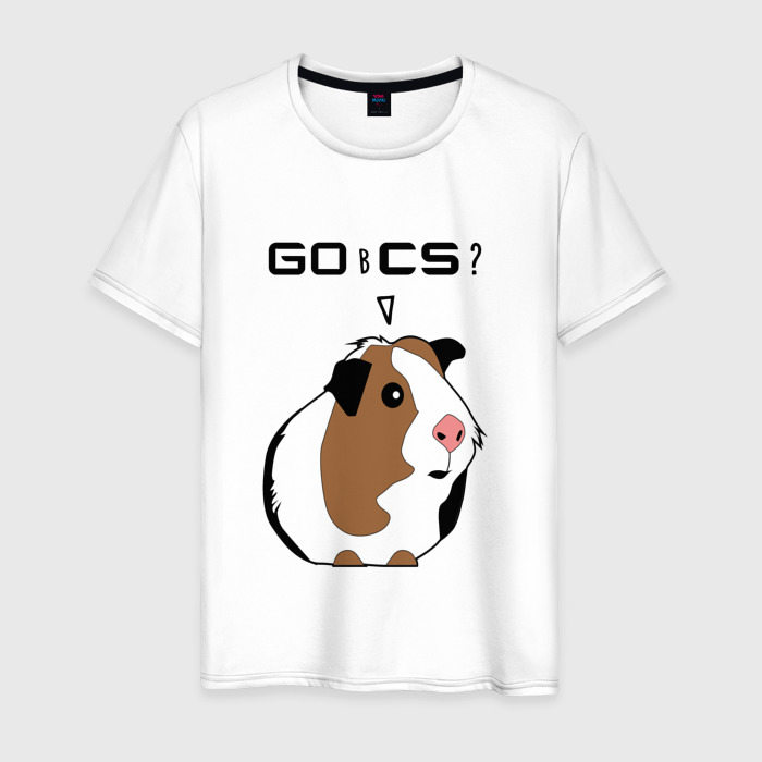 Мужская футболка из хлопка с принтом Типичный геймер CS:GO, вид спереди №1