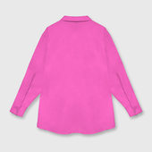 Рубашка с принтом Яркий розовый из фильма Барби для любого человека, вид сзади №1. Цвет основы: белый
