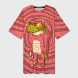 Лягушка-зайчик – Платье-футболка 3D с принтом купить