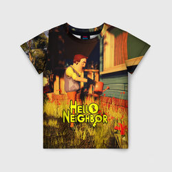 Hello Neighbor Привет сосед поливает – Детская футболка 3D с принтом купить со скидкой в -33%