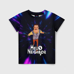 Hello Neighbor Привет сосед Бегущий – Детская футболка 3D с принтом купить со скидкой в -33%