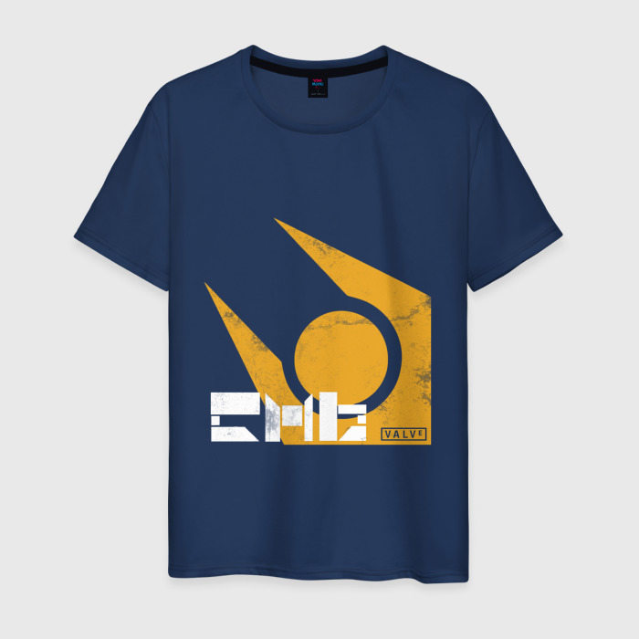 Светящаяся мужская футболка с принтом Half life — city 17, вид спереди №1