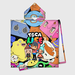 TOCA BOCA LIFE ГЕРОИ – Детское полотенце-пончо с капюшоном 3D с принтом купить со скидкой в -16%