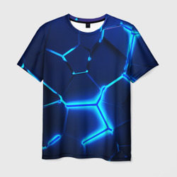 3D плиты neon steel неоновые плиты – Мужская футболка 3D с принтом купить со скидкой в -26%