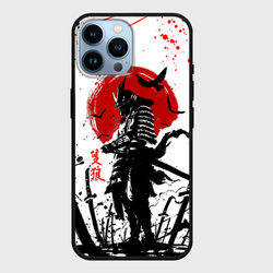 Ghost of Tsushima: призрак на фоне красного солнца – Чехол для iPhone 14 Pro Max с принтом купить