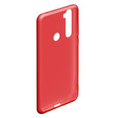 Чехол для Xiaomi Redmi Note 8T с принтом Ghost of Tsushima: призрак на фоне красного солнца для любого человека, вид спереди №4. Цвет основы: красный