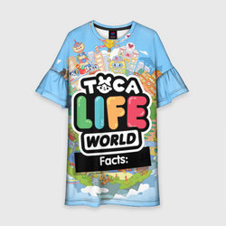 TOCA BOCA WORLD, ПЛАНЕТА ИГРЫ – Детское платье 3D с принтом купить