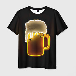 Неоновое пиво - Жёлтый – Мужская футболка 3D с принтом купить со скидкой в -26%