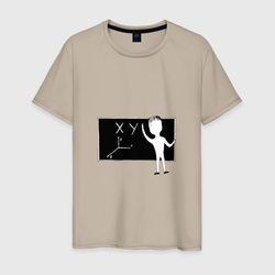 Грустяш и математика – Мужская футболка хлопок с принтом купить со скидкой в -20%