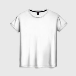 Белая базовая 3 – Женская футболка 3D с принтом купить со скидкой в -31%