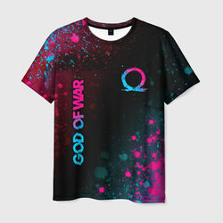 God of War - neon gradient – Мужская футболка 3D с принтом купить со скидкой в -26%
