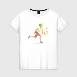 Женский Большой теннис – Женская футболка хлопок с принтом купить со скидкой в -20%