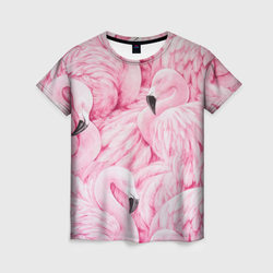 Pink Flamingos – Женская футболка 3D с принтом купить со скидкой в -26%